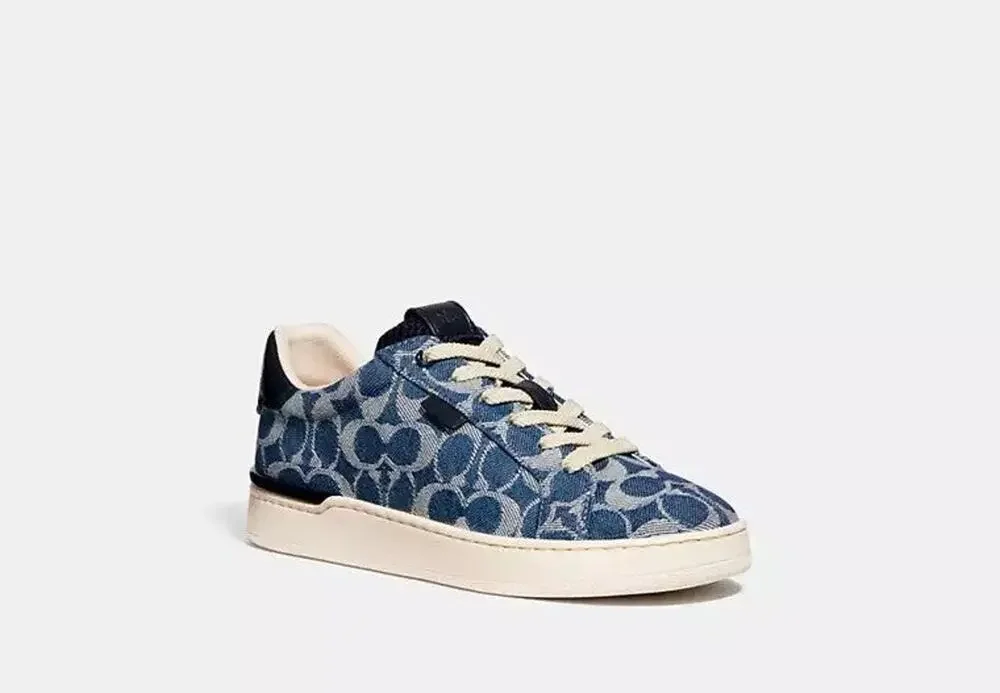 Coach Lowline Low Top Signature Denim Sneakers - 9